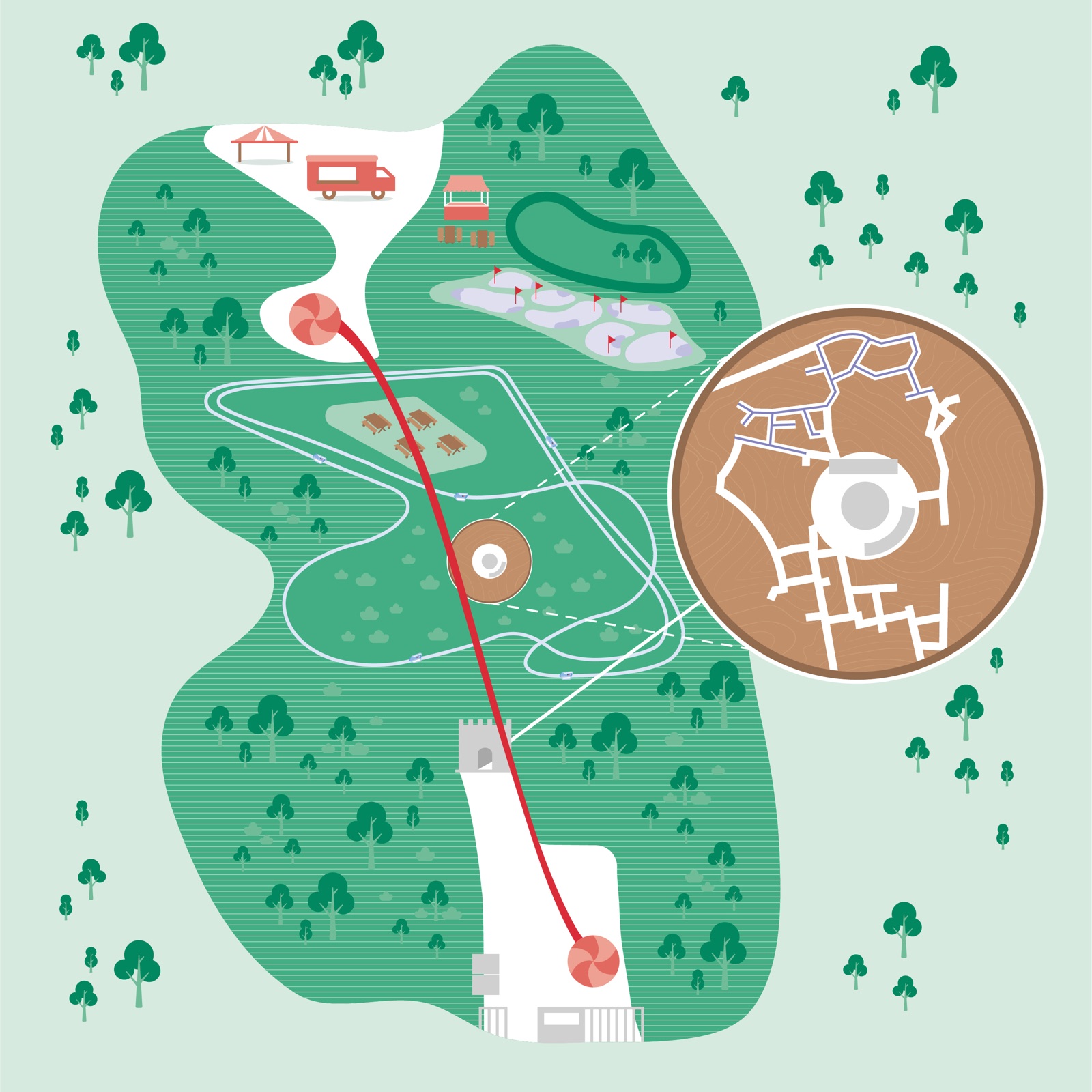 Plattegrond Attractiepark Kabelbaan Valkenburg